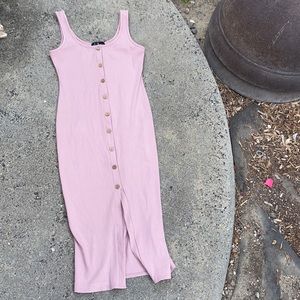 Lulus button down ribbed midi dress